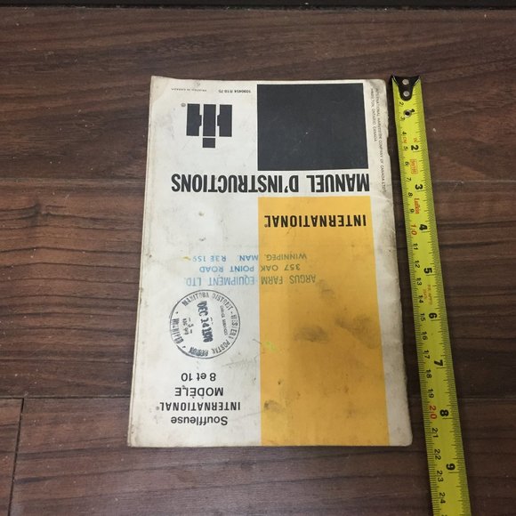 International Harvester IH Model 8 and 10 Snow Blower Manual - Picture 4 of 12